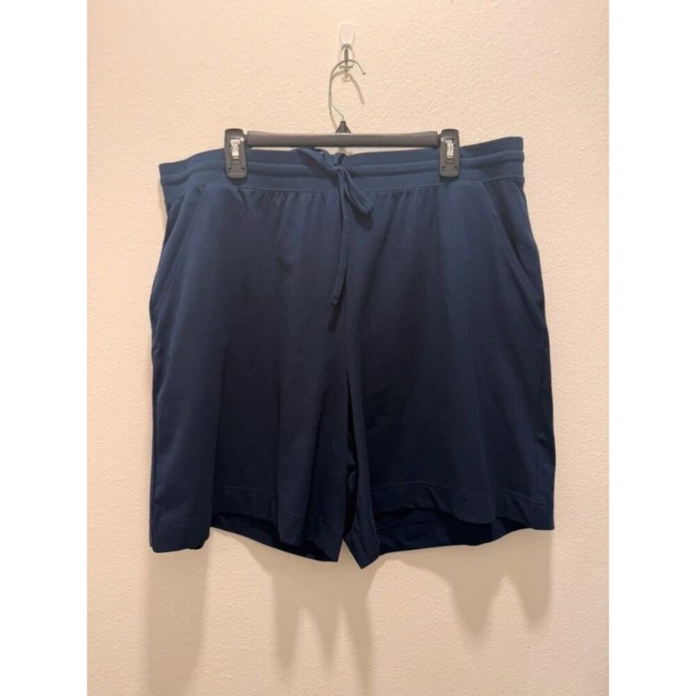 Style&Co Navy Comfort Waist Pull-On Knit Shorts XXL Mid Rise Pockets